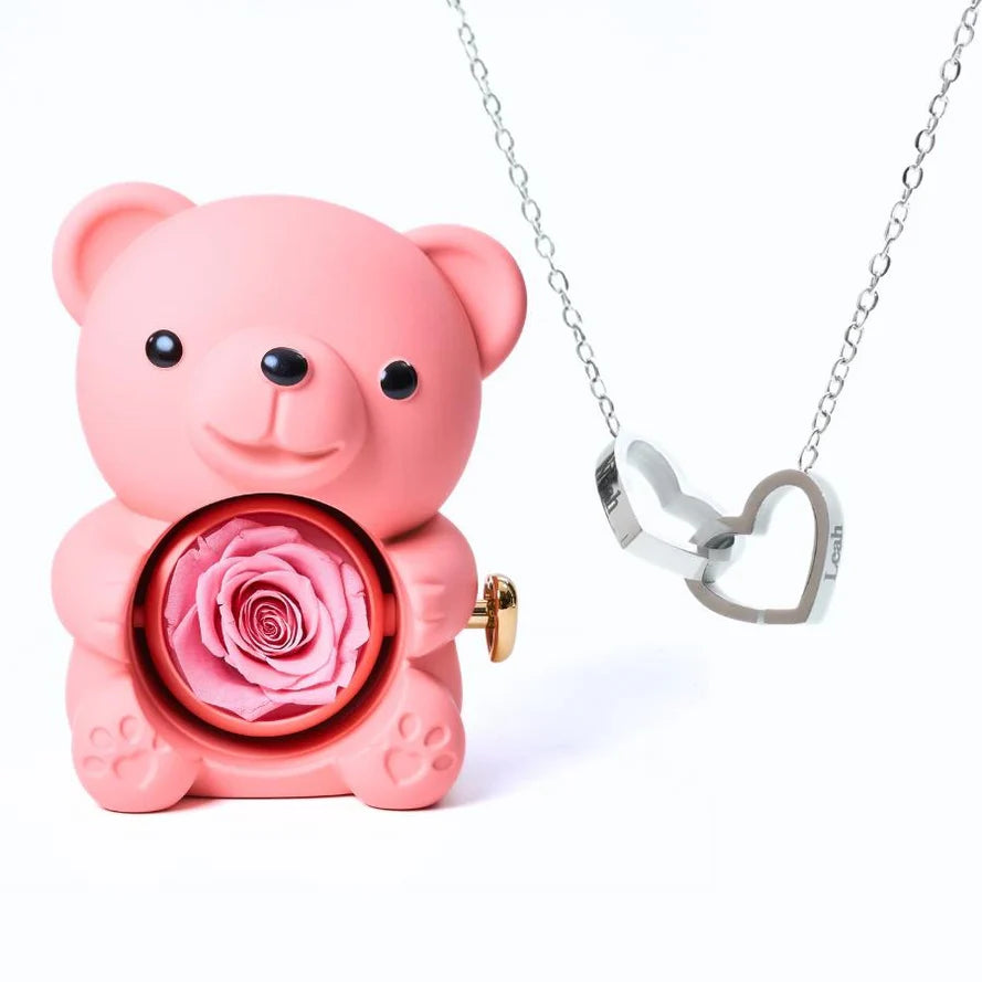 Eternal Teddy Bear &amp; Personalized Necklace