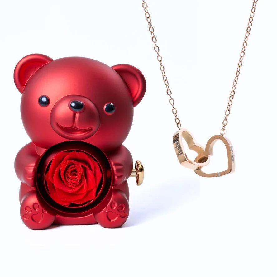 Eternal Teddy Bear &amp; Personalized Necklace
