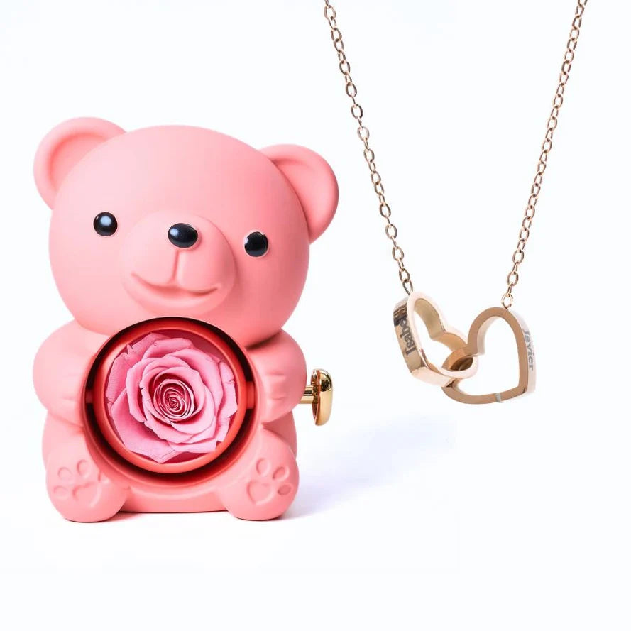 Eternal Teddy Bear &amp; Personalized Necklace