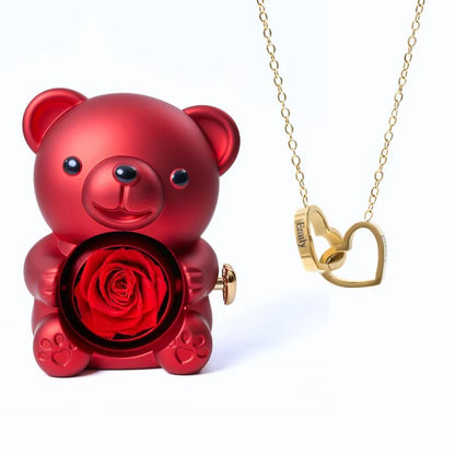 Eternal Teddy Bear &amp; Personalized Necklace