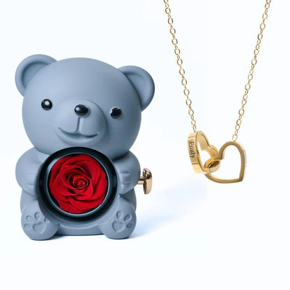 Eternal Teddy Bear &amp; Personalized Necklace