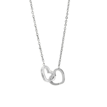Personalized Double Heart Necklace