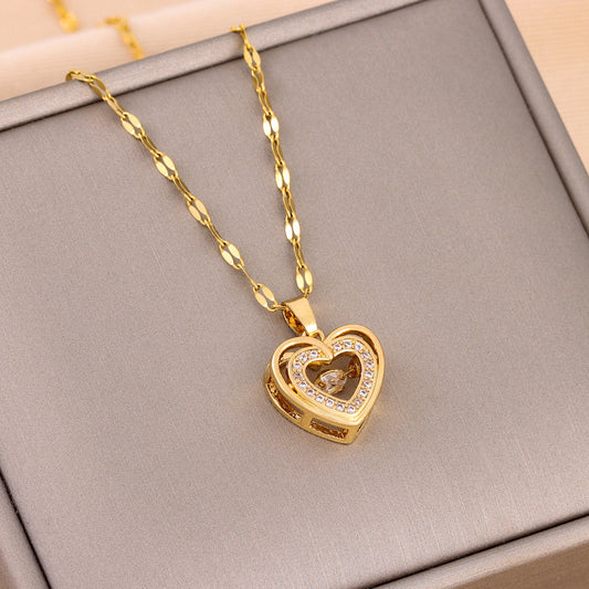 Collier Double Chaîne Love
